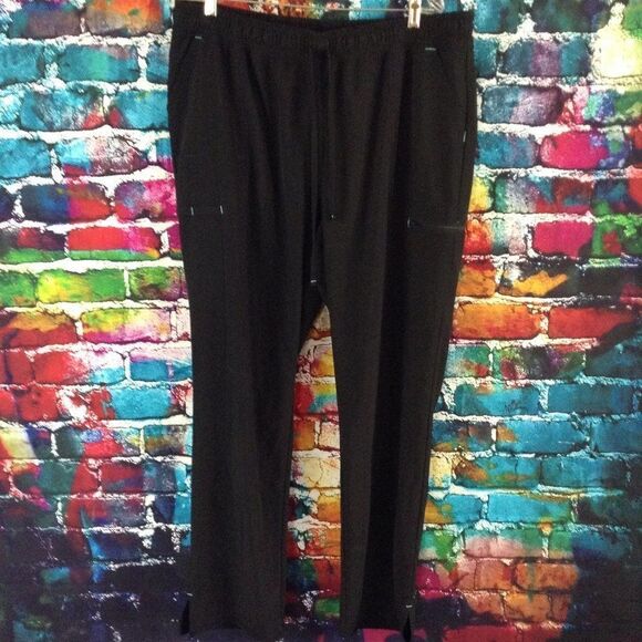 Scrub Star Black Cargo Style Scrub Pants Uniform 2XL - Picture 1 of 10